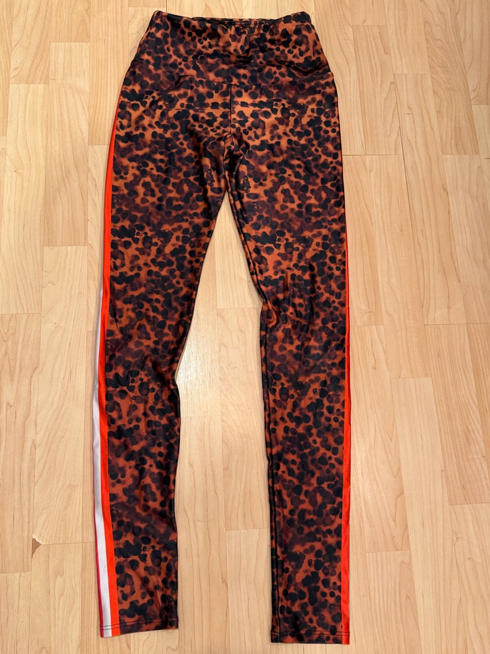 Goldsheep Orange and Black Leopard Print Bomber Jacket